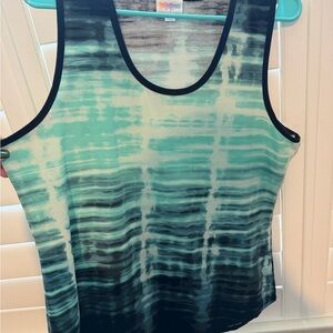 LuLaRoe Mint and Black Tank Top